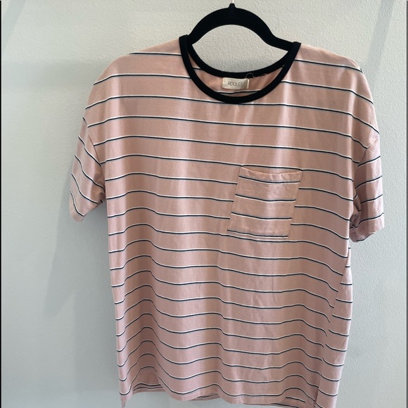 Roolee Pink striped shirt. Worn once - Picture 2 of 5